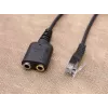 Equip RJ9–3,5 mm peakomplekti heliadapter, must, 0,25 m