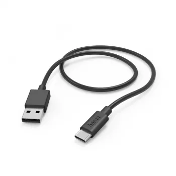 Hama laadimiskaabel, USB-A - USB-C, 1 m, 480 Mbit/s, must