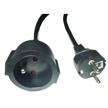 Toitejuhtmepikendus MicroConnect MC-PE0500FRB 500 cm EU-pistikuga, must