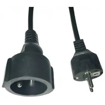 Toitejuhtmepikendus MicroConnect MC-PE0500FRB 500 cm EU-pistikuga, must