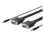 Vivolink PROVGAS15 videokaabli adapter 15 m VGA (D-Sub) + 3,5 mm must