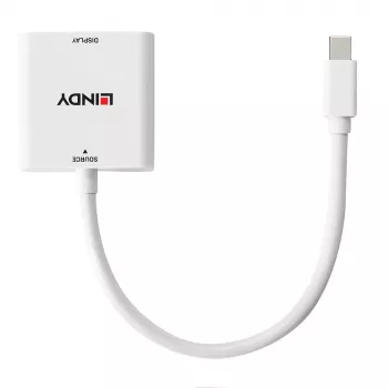 Lindy Mini DisplayPort DVI muundur 0,18 m Mini DisplayPort DVI-I