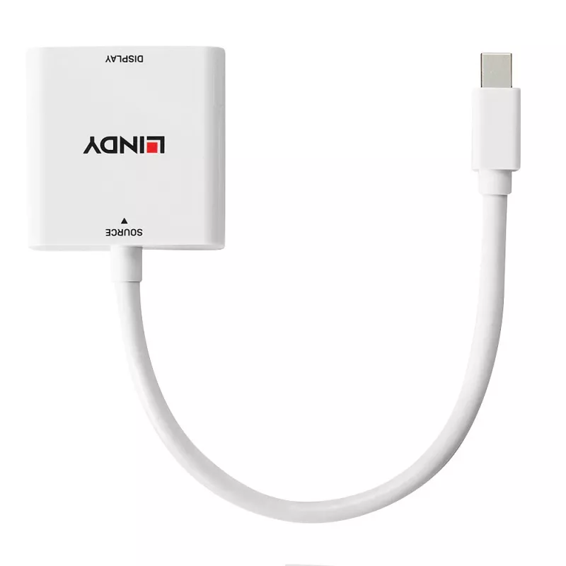 Lindy Mini DisplayPort DVI muundur 0,18 m Mini DisplayPort DVI-I