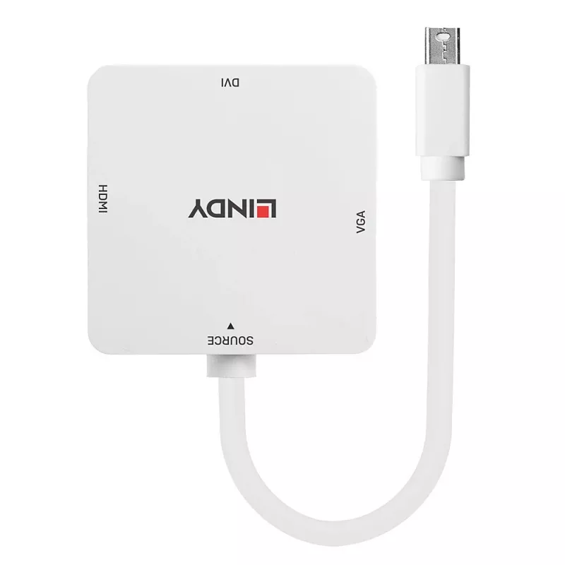 Lindy Mini DisplayPort 1.2 HDMI 1.4, DVI ja VGA muundur