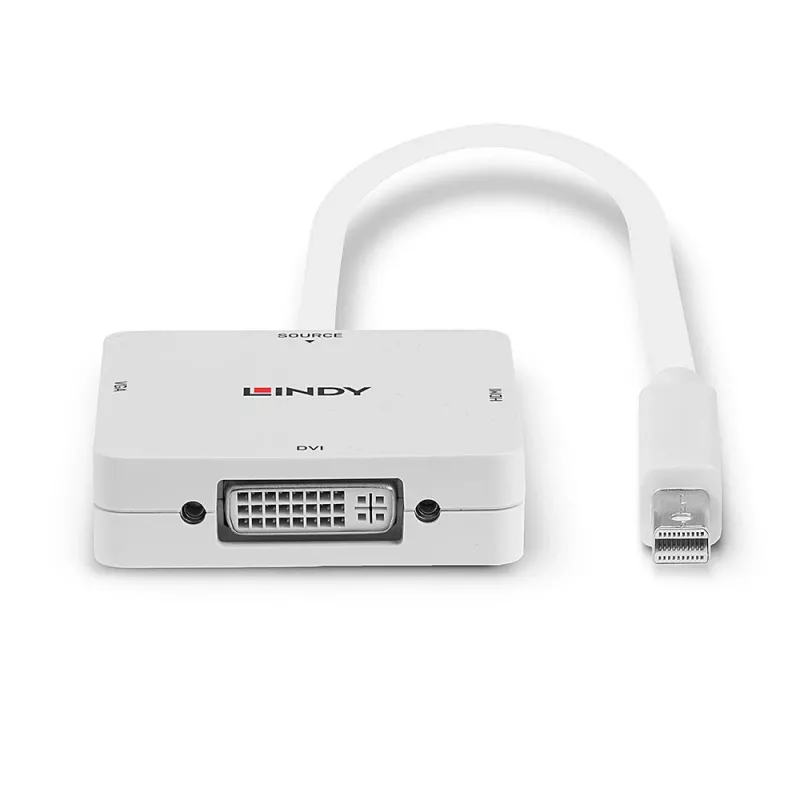 Lindy Mini DisplayPort 1.2 HDMI 1.4, DVI ja VGA muundur