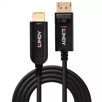 Lindy 50m fiiberoptiline hübriid DisplayPort 1.2 HDMI 18G kaabel