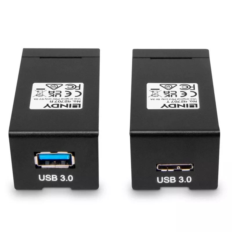 AV-saatja ja -vastuvõtja Lindy 200m fiiberoptiline USB 3.0 pikendaja