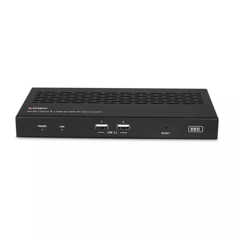 AV-vastuvõtja Lindy 4K30 HDMI ja USB üle IP süsteem – dekooder