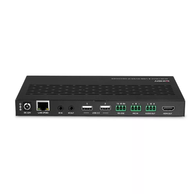 AV-vastuvõtja Lindy 4K30 HDMI ja USB üle IP süsteem – dekooder