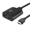 Lindy 2 pordiga HDMI 4K60 jaoturikaabel Must 3840x2160