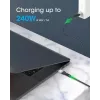 Manhattan USB-C–USB-C kaabel 240W 2m isane–isane must 480 Mbps