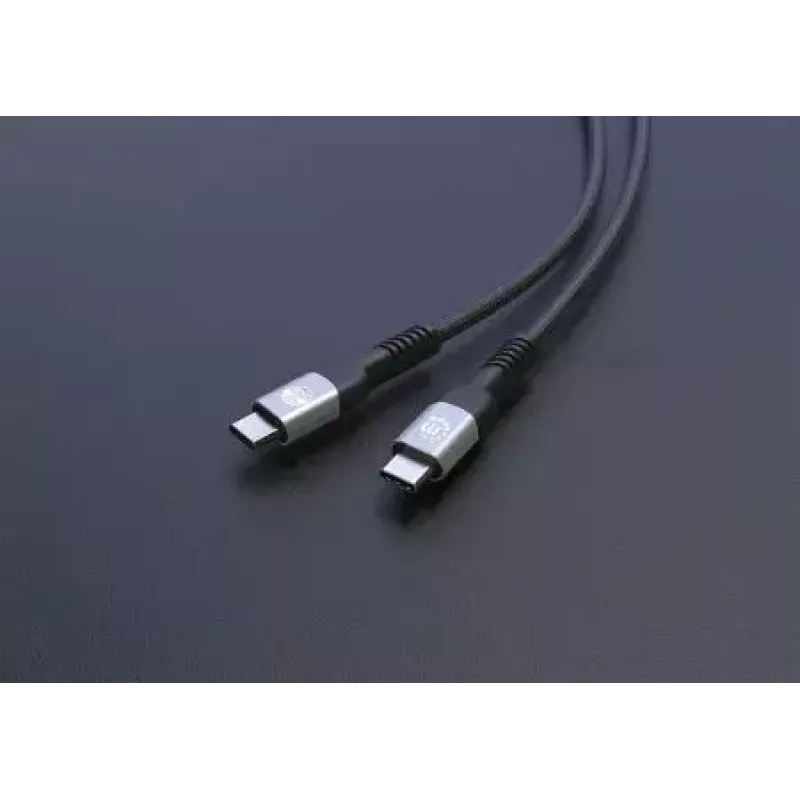 Manhattan USB-C–USB-C kaabel 240W 2m isane–isane must 480 Mbps