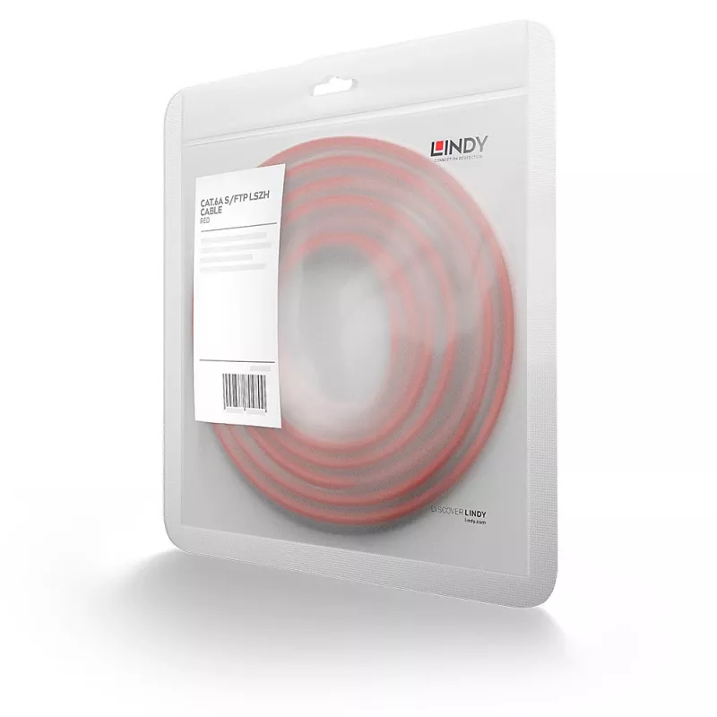 Lindy 45383 võrgukaabel Punane 0.3 m Cat6a S/FTP (S-STP)