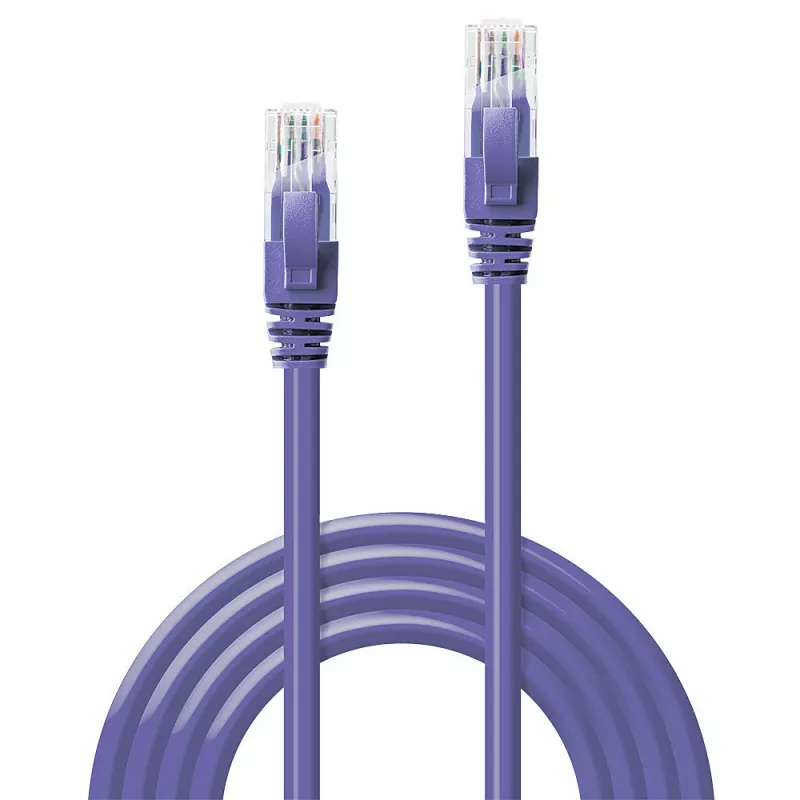 Võrgukaabel Lindy 0,5 m RJ-45 Cat6 U/UTP violetne