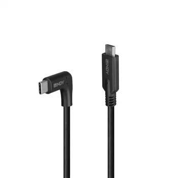 Lindy 0,5 m USB 3.2 otse-C-pistikuga kuni täisnurkse C-pistikuga USB-kaabel, 10 Gbit/s