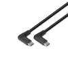 Lindy 1,5 m USB 3.2 täisnurkse USB-C-pistikuga – täisnurkse USB-C-pistikuga kaabel, 10 Gbit/s