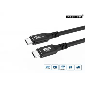 Microconnect MC-USBCC7 USB-kaabel USB 3.2 Gen 2x2 7 m USB C Must