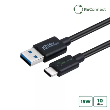 Microconnect ECO-USB3.2CA0.25 USB-kaabel USB 3.2 Gen 2 (3.1 Gen 2) 0.25 m USB A USB C Must
