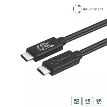USB4 kaabel MicroConnect ReConnect ECO-USB4CC05 40 Gbps 100 W, USB-C kuni USB-C