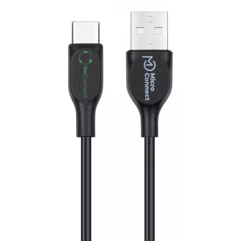 Microconnect ECO-USB3.1CCHAR1B USB-kaabel USB 2.0 1 m USB A USB C Must