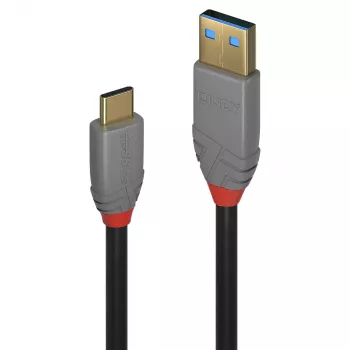 USB 3.2 A-tüüpi C-tüüpi kaabel Lindy 2 m, 10 Gbit/s, 5 A PD, must