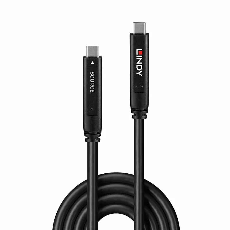 Lindy 10m USB 3.2 Gen 2 & DP 1.4 Type C hübriidkaabel