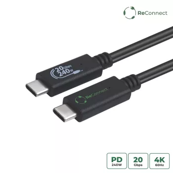 Microconnect ECO-USB3.2CC1 USB-kaabel USB 3.2 Gen 2x2 1 m USB C Must