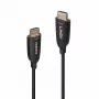 Lindy 100m Fiiberoptiline hübriid-HDMI 8K60 kaabel 48 Gbit/s must