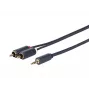 Vivolink PROMJRCA10 helikaabel 10 m 3,5 mm 2 x RCA Must
