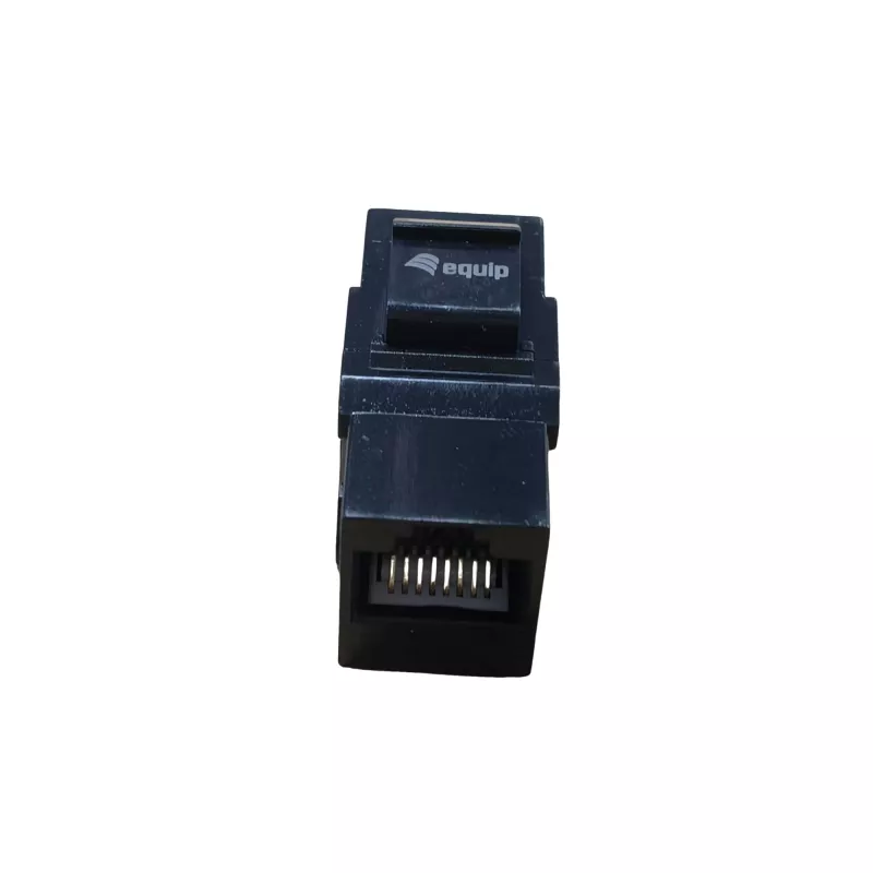 Keystone inline coupler EQUIP Cat.6A unshielded, RJ-45, lame construction, Must, 8 pcs