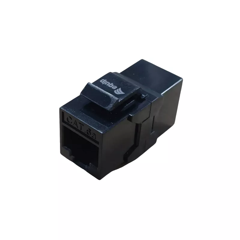 Keystone inline coupler EQUIP Cat.6A unshielded, RJ-45, lame construction, Must, 8 pcs