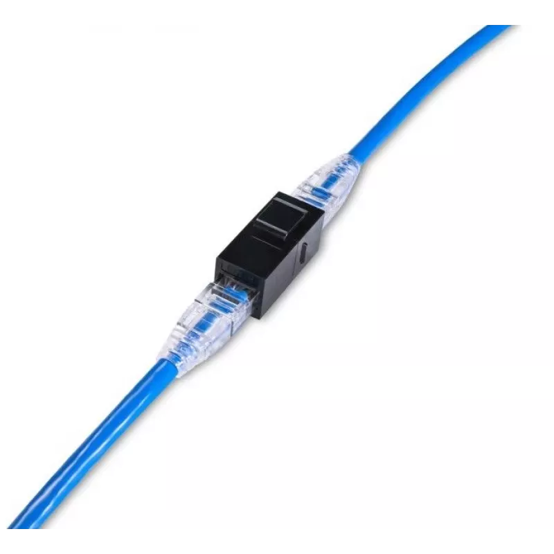 Keystone inline coupler EQUIP Cat.6A unshielded, RJ-45, lame construction, Must, 8 pcs