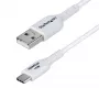 StarTech.com 3 jalga (1 m) USB-A–USB-C laadimiskaabel, laadimine ja sünkroonimine, 3 A, USB 2.0, TPE ümbris – valge USB-laadimisjuhe