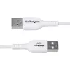 StarTech.com 3 jalga (1 m) USB-A–USB-C laadimiskaabel, laadimine ja sünkroonimine, 3 A, USB 2.0, TPE ümbris – valge USB-laadimisjuhe