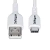 StarTech.com 3 jalga (1 m) USB-A–USB-C laadimiskaabel, laadimine ja sünkroonimine, 3 A, USB 2.0, TPE ümbris – valge USB-laadimisjuhe