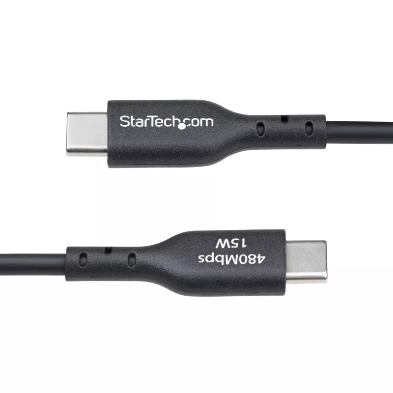 StarTech.com 3 jala (1 m) USB-A kuni USB-C laadimiskaabel, laadimine ja sünkroonimine, 3 A, USB 2.0, TPE-kest - must USB-laadimisjuhe