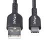 StarTech.com 3 jala (1 m) USB-A kuni USB-C laadimiskaabel, laadimine ja sünkroonimine, 3 A, USB 2.0, TPE-kest - must USB-laadimisjuhe
