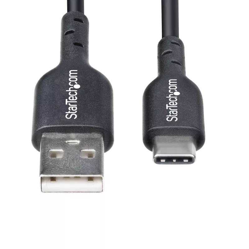 StarTech.com 3 jala (1 m) USB-A kuni USB-C laadimiskaabel, laadimine ja sünkroonimine, 3 A, USB 2.0, TPE-kest - must USB-laadimisjuhe