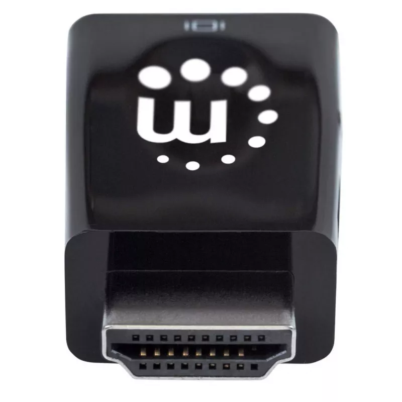 Manhattan HDMI-VGA muundur (heliga), 1080p, isane - emane, Micro-USB toitepesa lisavooluks vajadusel, must, kolmeaastane garantii