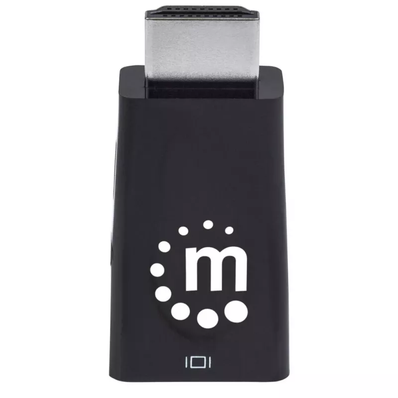 Manhattan HDMI-VGA muundur (heliga), 1080p, isane - emane, Micro-USB toitepesa lisavooluks vajadusel, must, kolmeaastane garantii