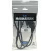 Manhattan HDMI-DVI-D 24+1 kaabel, 1 m, isane-isane, must, kahekordne ühendus, ühilduv DVI-D-ga, eluaegne garantii, samaväärne tootega HDDVIMM1M