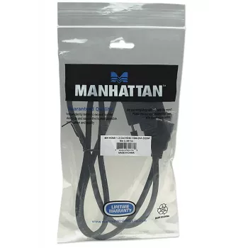 Manhattan HDMI-DVI-D 24+1 kaabel, 1 m, isane-isane, must, kahekordne ühendus, ühilduv DVI-D-ga, eluaegne garantii, samaväärne tootega HDDVIMM1M