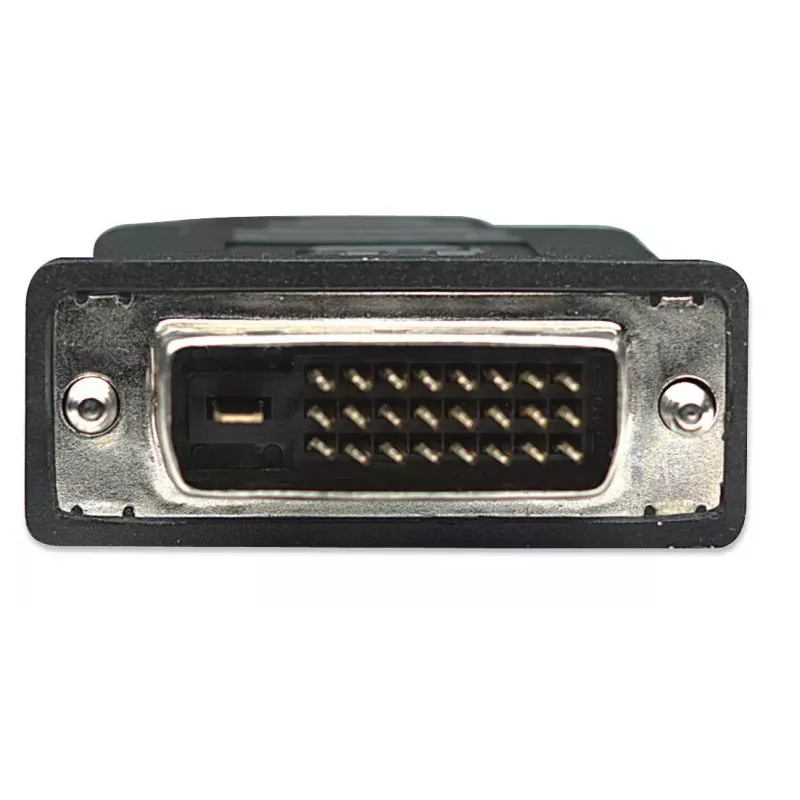 Manhattan HDMI-DVI-D 24+1 kaabel, 1 m, isane-isane, must, kahekordne ühendus, ühilduv DVI-D-ga, eluaegne garantii, samaväärne tootega HDDVIMM1M