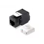 Equip Cat.6A varjestamata Keystone-pistikupesa tööriistavaba, RJ-45, LSA, must