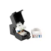 Equip Cat.6A varjestamata Keystone-pistikupesa tööriistavaba, RJ-45, LSA, must