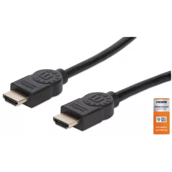 HDMI-kaabel Ethernetiga Manhattan HDMM1MP 1m isane-isanele must