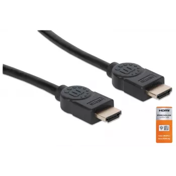 HDMI-kaabel Ethernetiga Manhattan HDMM1MP 1m isane-isanele must