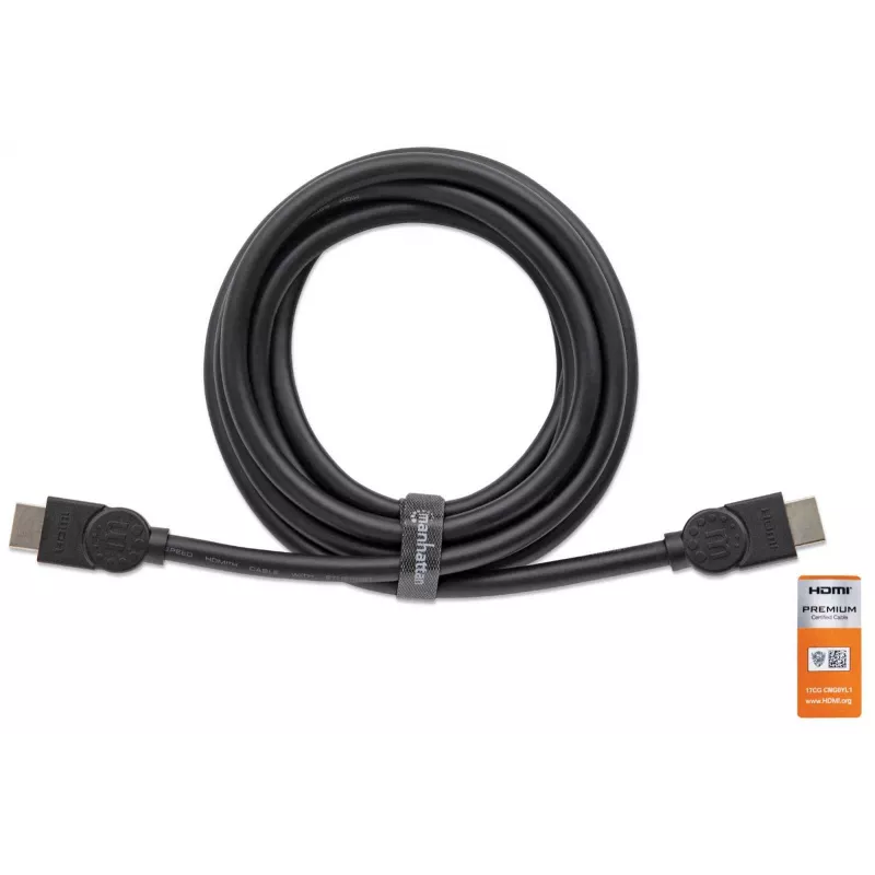 HDMI-kaabel Ethernetiga Manhattan HDMM1MP 1m isane-isanele must
