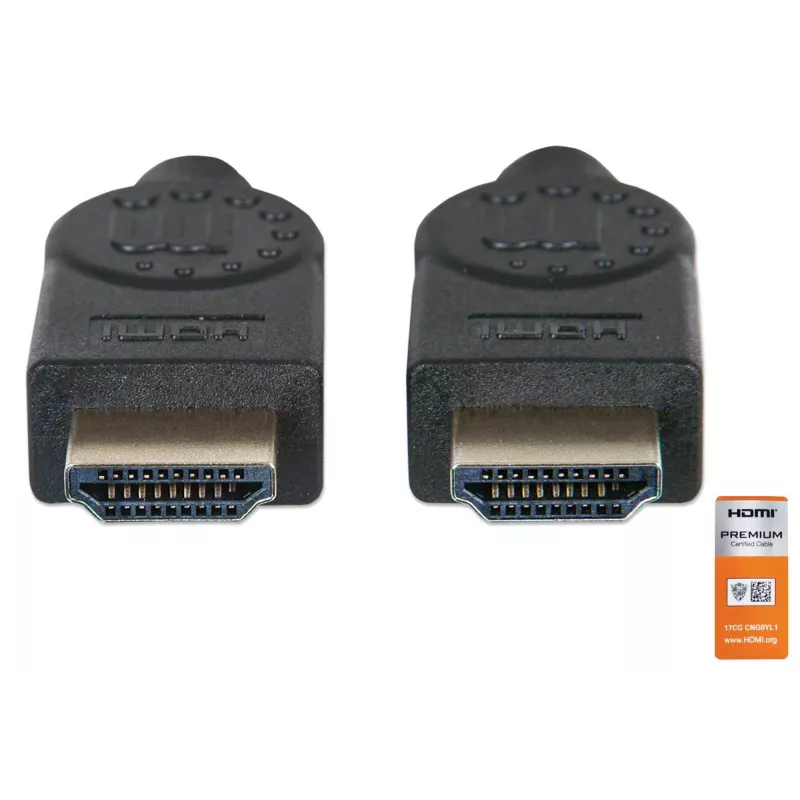 HDMI-kaabel Ethernetiga Manhattan HDMM1MP 1m isane-isanele must