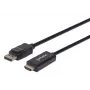 Manhattan DisplayPort 1.1 HDMI-kaabel, 1080p@60Hz, 1,8 m, isane-isasele, DP riiviga, must, mitte kahesuunaline, kolmeaastane garantii